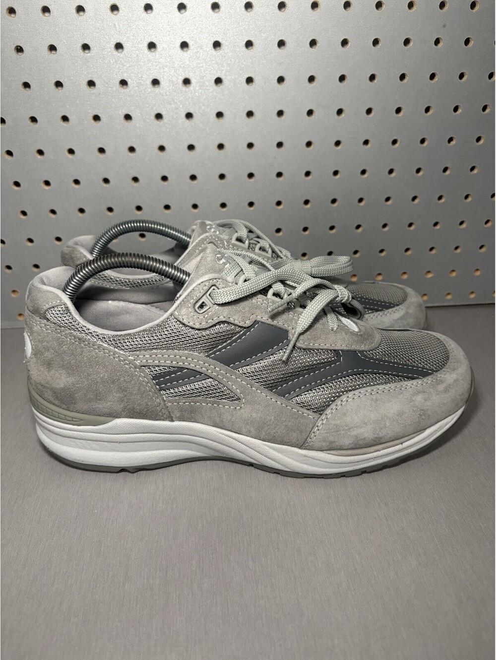 SAS Journey Mesh Shoes Mens Sz 10.5 NARROW Gray Grey Lace Up Sneakers New READ